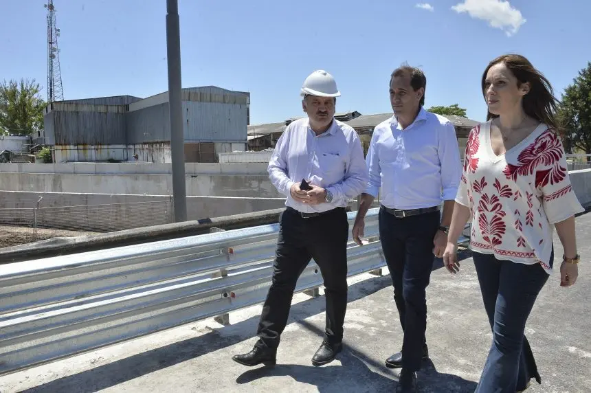 Vidal recorrió obras hidráulicas en La Plata