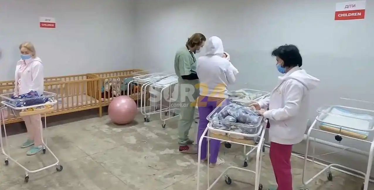 Ucrania: crearon un refugio antibombas para bebés nacidos por subrogación y sus familias