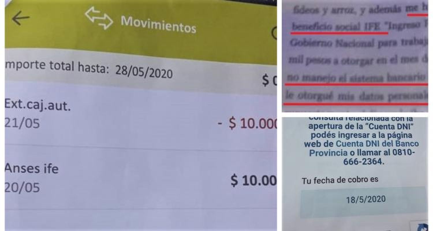 Estafas con IFE: un “facilitador” gestionó el trámite a un beneficiario del bono de $ 10 mil y el dinero no aparece