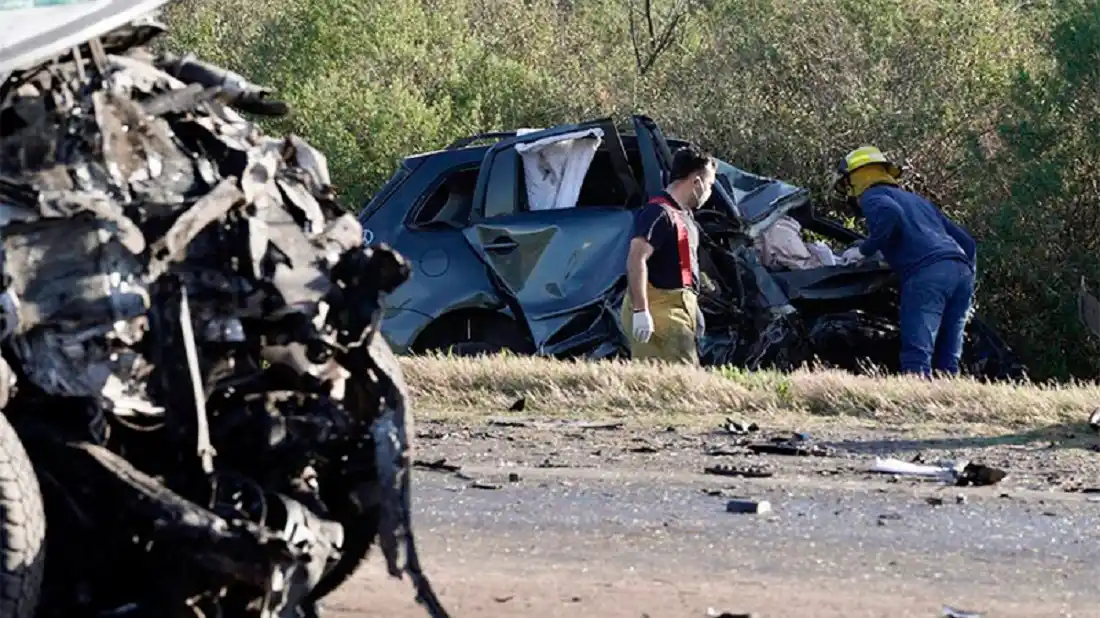 Una mujer y su bebé murieron al chocar su auto en zona de incendio de pastizales