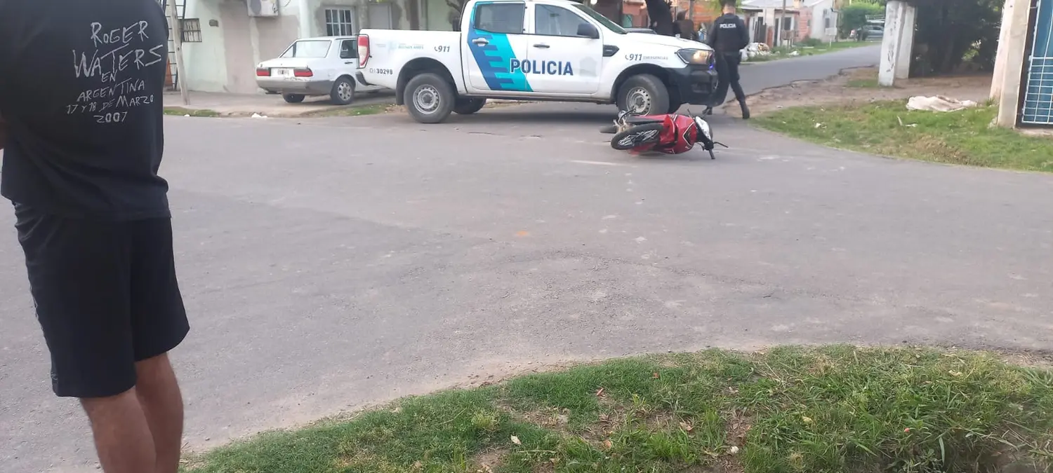 Feriado arranca con accidente de moto