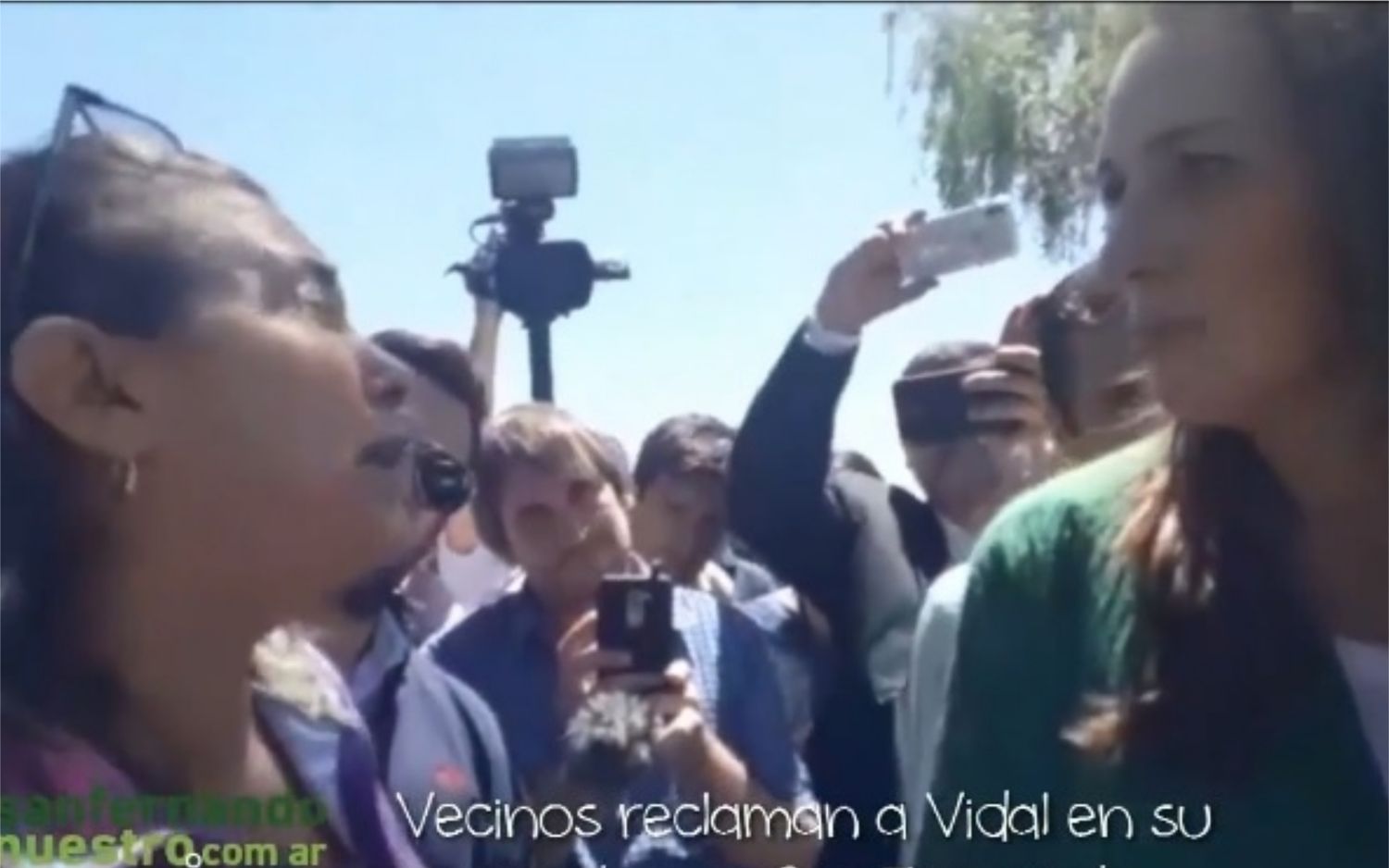 Reclamos y escraches en la visita sorpresa de María Eugenia Vidal a San Fernando