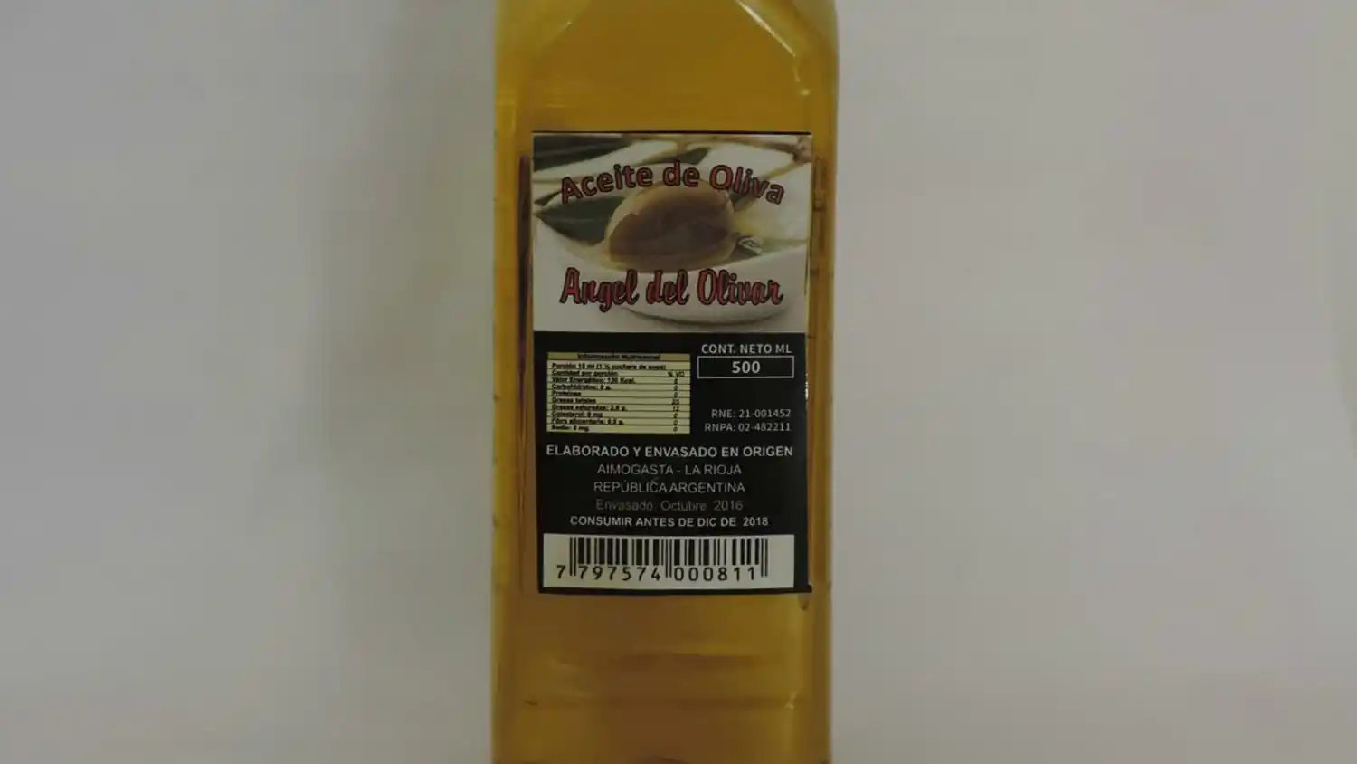 Se prohibió el aceite de oliva Ángel del Olivar