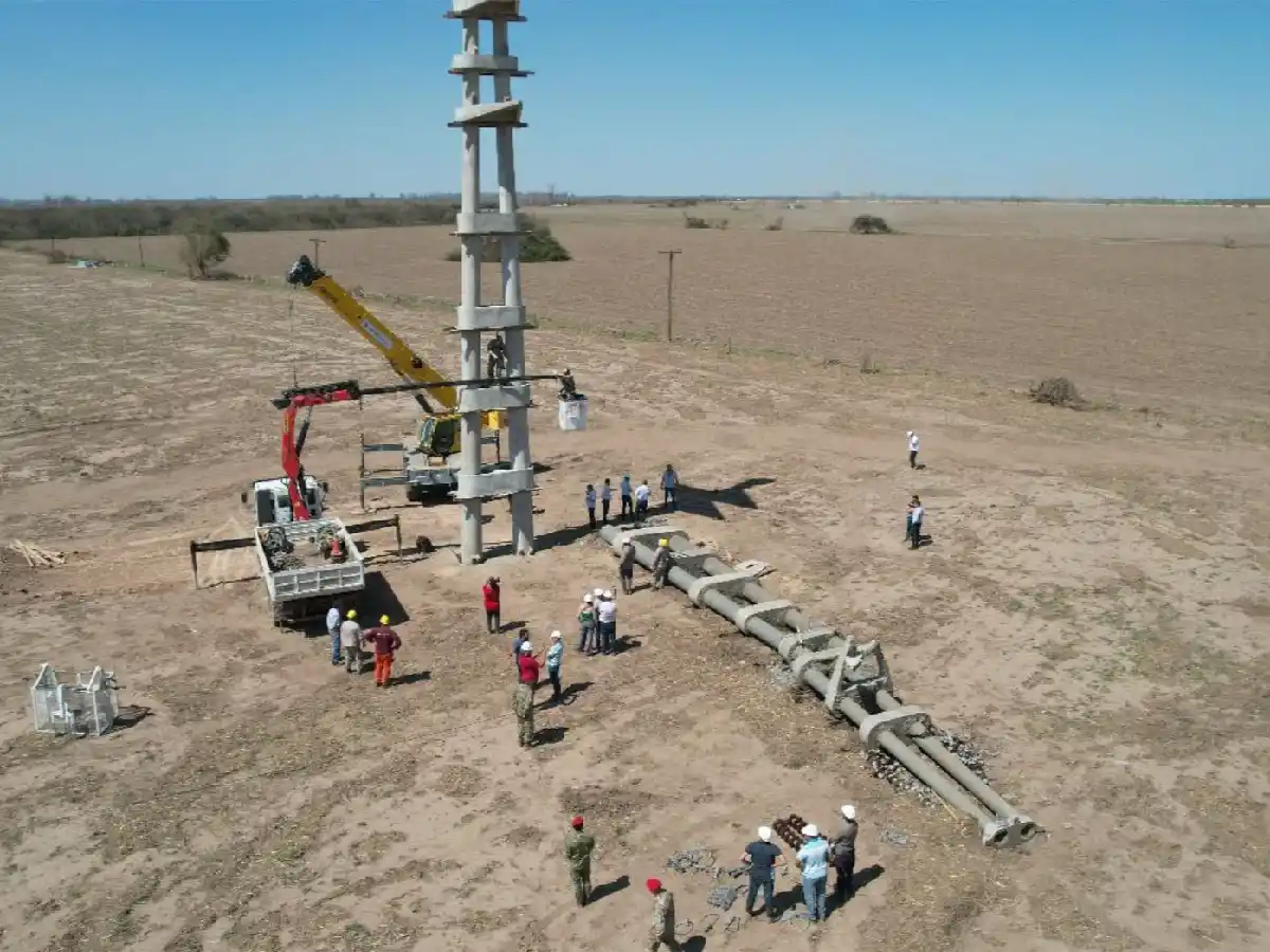 Epec culminó con la reparación de la línea de alta tensión Malvinas- Arroyito 