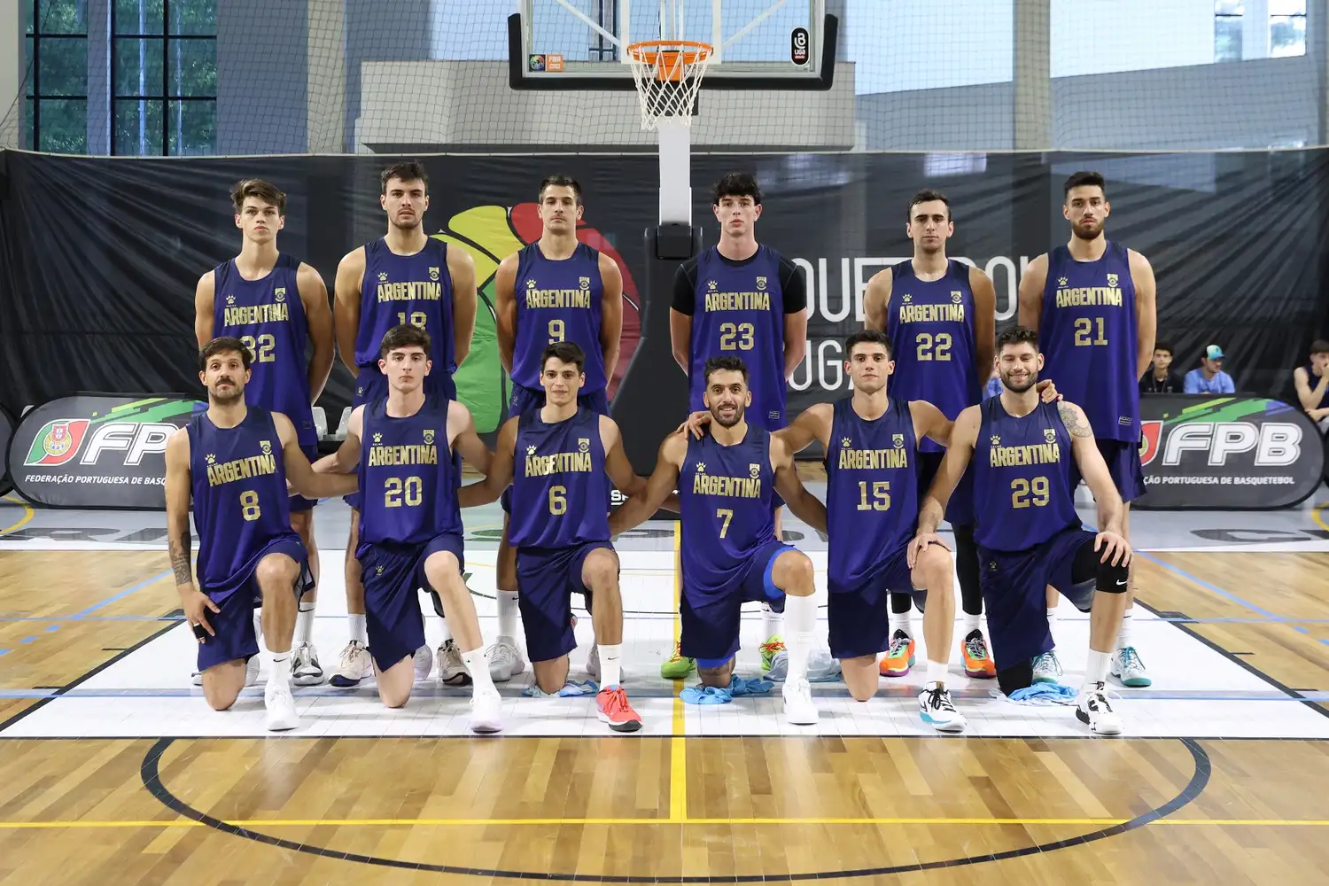 El equipo argentino que jugó ante Gran Bretaña (Foto: CABB)