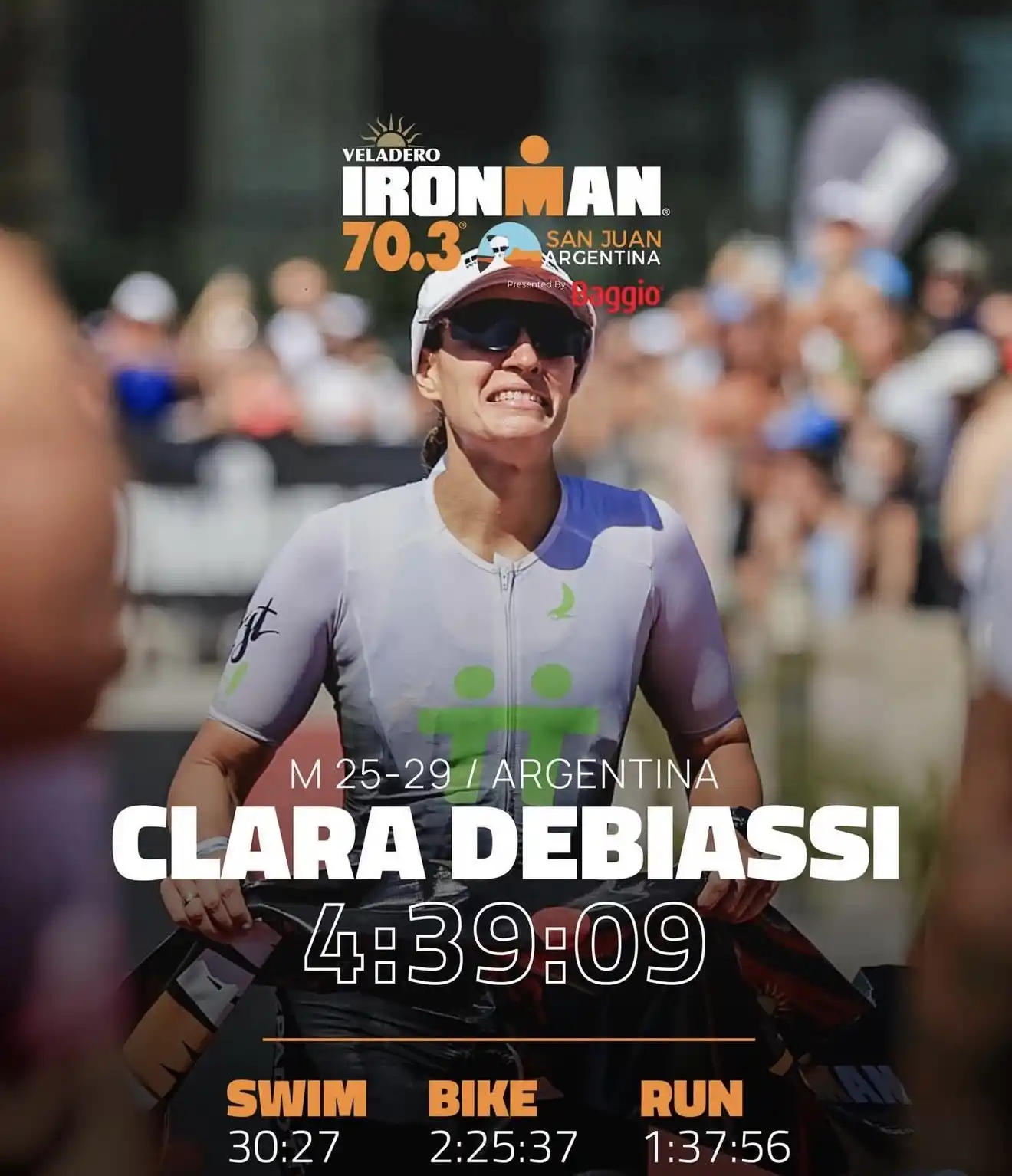 Triunfo marplatense en el Ironman 70.3: Debiassi brilló en su debut y se quedó con la general femenina