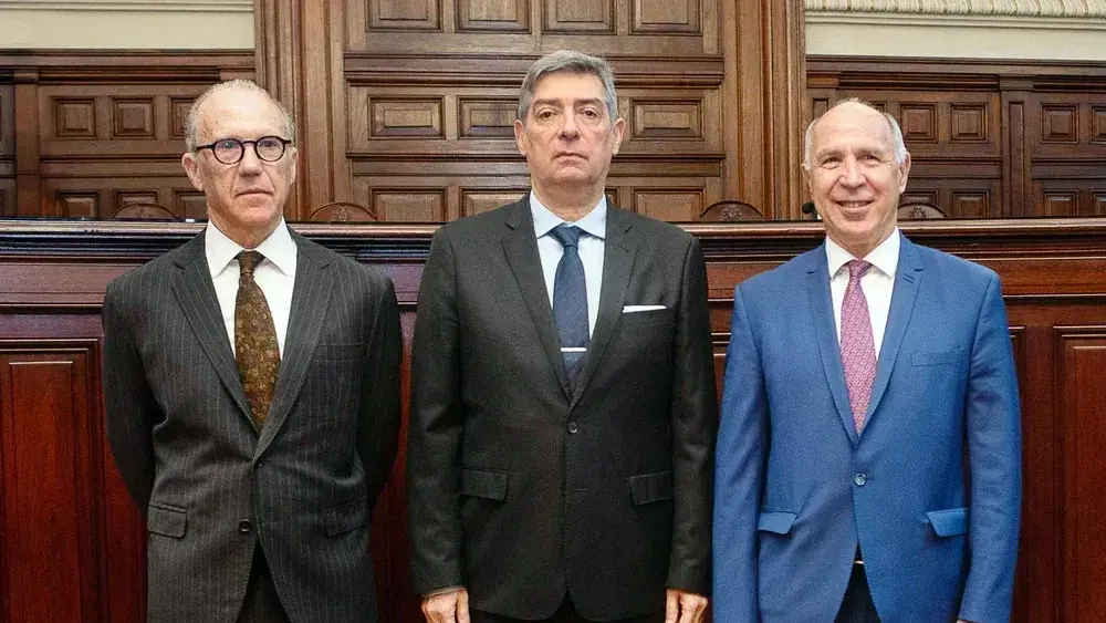 Rosenkrantz, Rosatti y Lorenzetti, los tres ministros de la Corte.