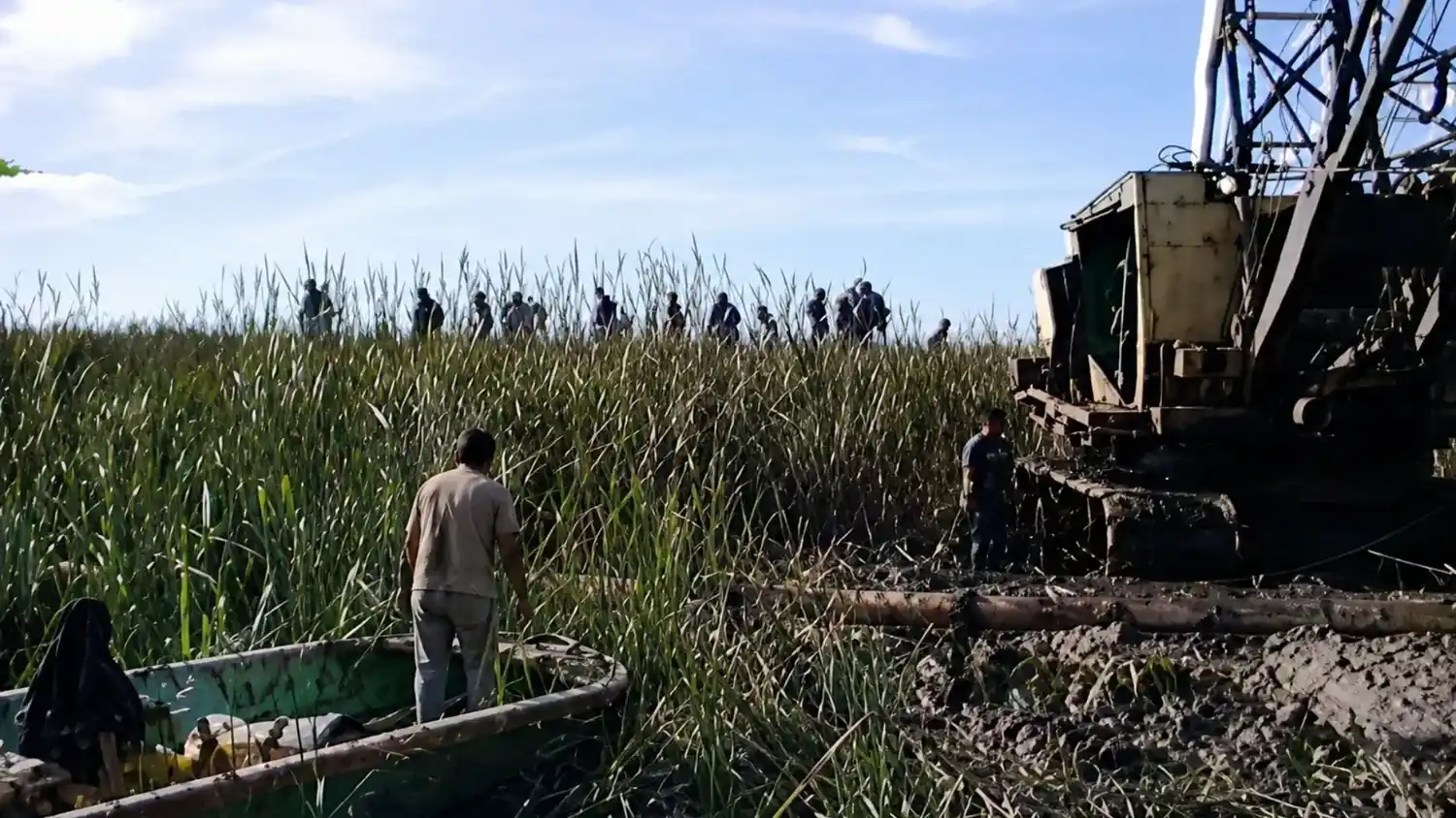 La tareas emprendida hace 35 años se realizó sobre el sector del arroyo Los Lobos. Se pudieron recuperar cuatro dragalinas. (Foto: Museo Paleontológico)