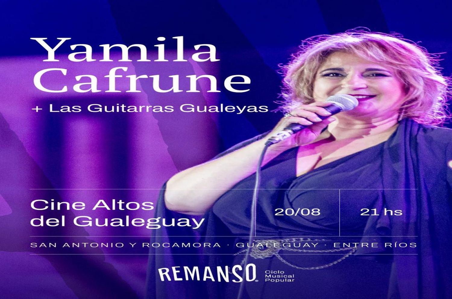 Yamila Cafrune se presentará en Gualeguay en el Ciclo Remanso