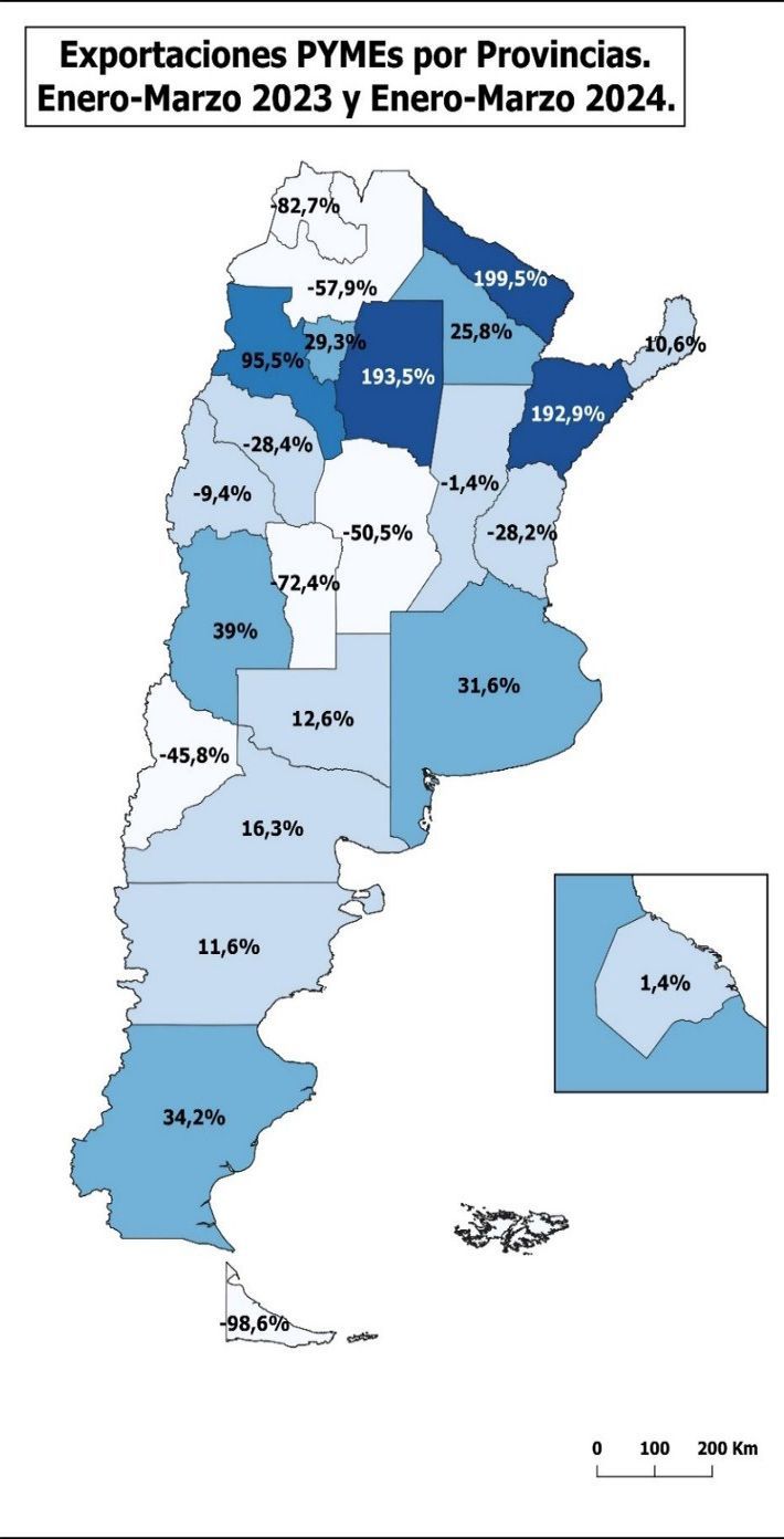 Formosa fue la jurisdicción con mayor
crecimiento en exportaciones de PyMEs