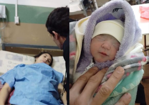 Felicitan a Tania, que dio a luz a su bebé en el día de su cumpleaños