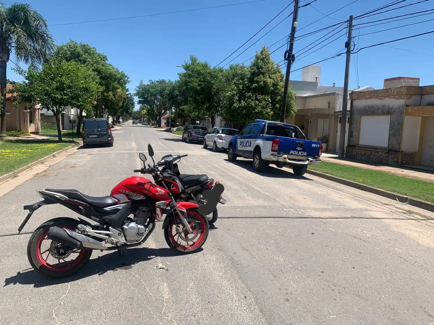 El choque se produjo entre una Honda Wave y una Honda Twister