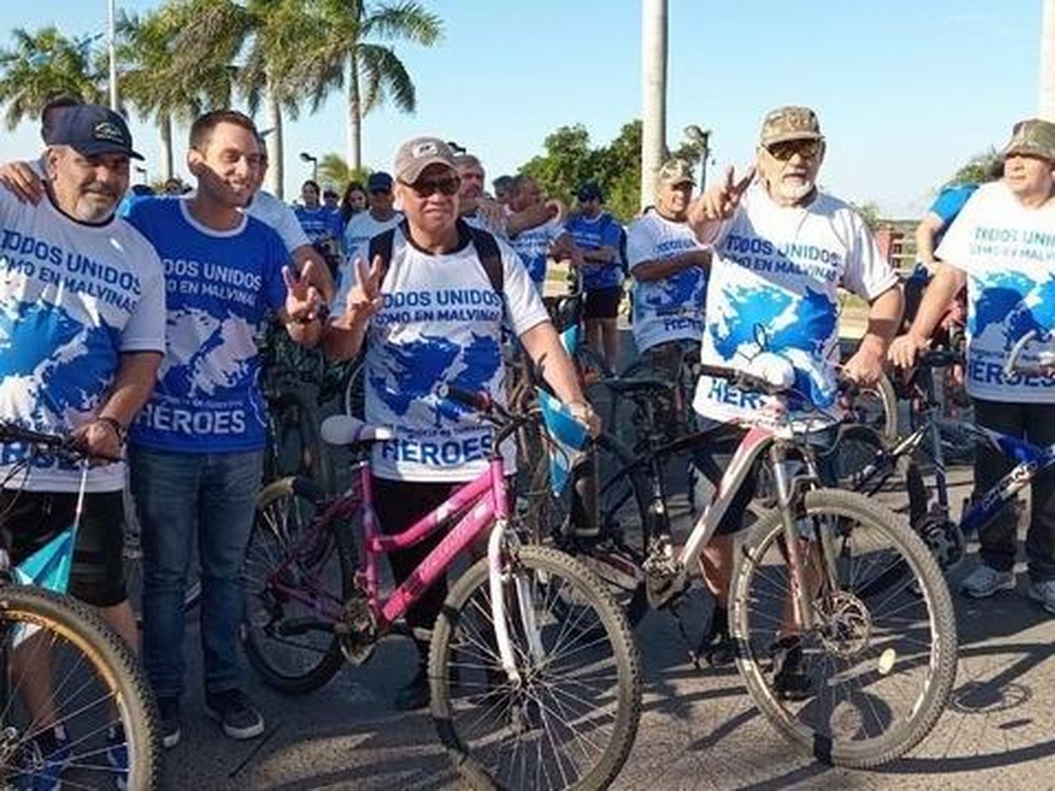 Se realizó la bicicleteada Todos Unidos como en Malvinas
