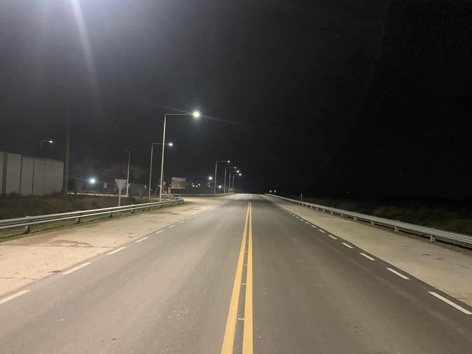 Finalizaron los trabajos de iluminación del acceso a Irazusta
