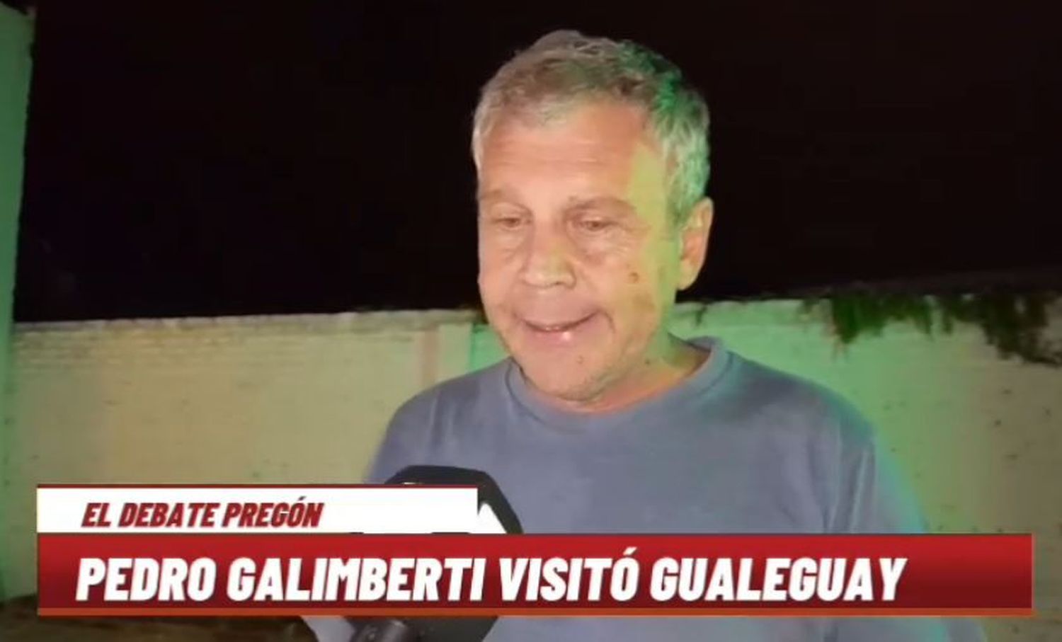 Pedro Galimberti  de visita en Gualeguay