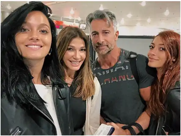 Catherine Fulop y su familia. Foto; MinutoEuquen