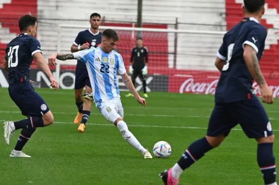Argentina Sub 23 goleó 4 a 0 a Paraguay en un preparativo para los Juegos Olímpicos