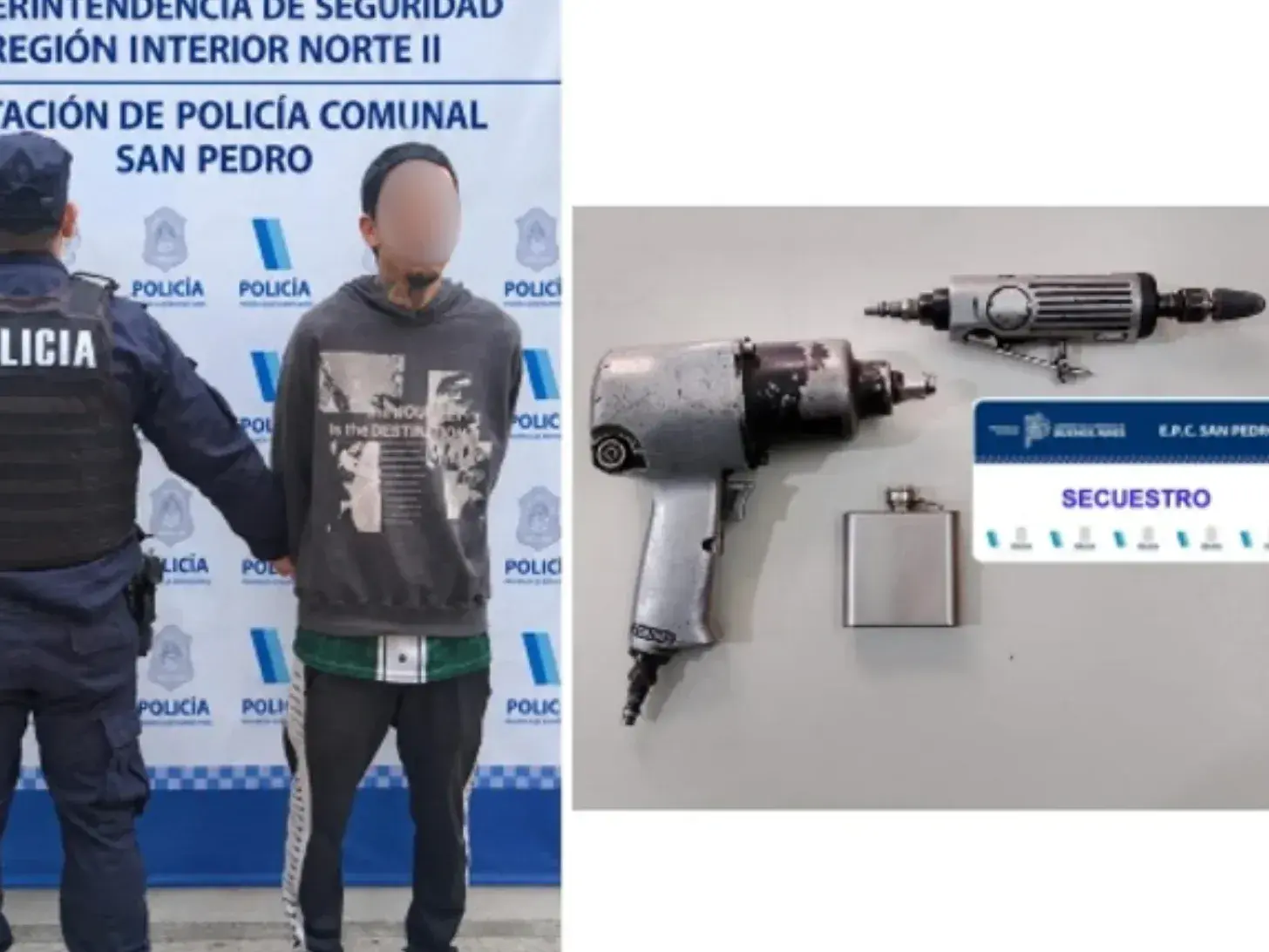 El hombre fue trasladado a la Comisaría.