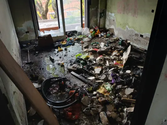 Así está una de las habitaciones de la vieja Terminal.
