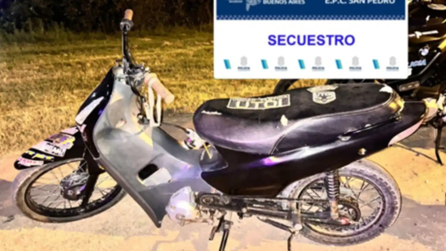 La moto Keller tenía el motor limado. Fue secuestrada por disposición de la Fiscalía de turno.