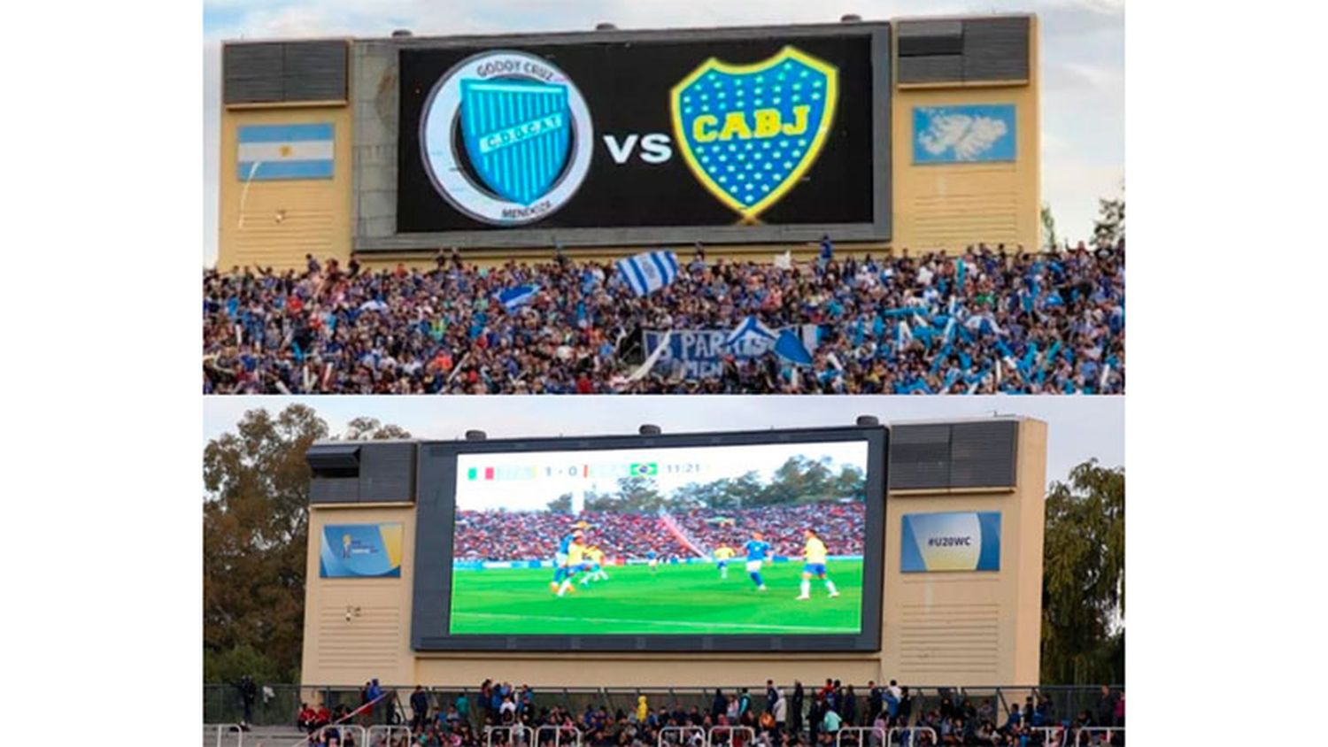 Polémica en el Mundial sub 20: taparon símbolos de Malvinas en el estadio