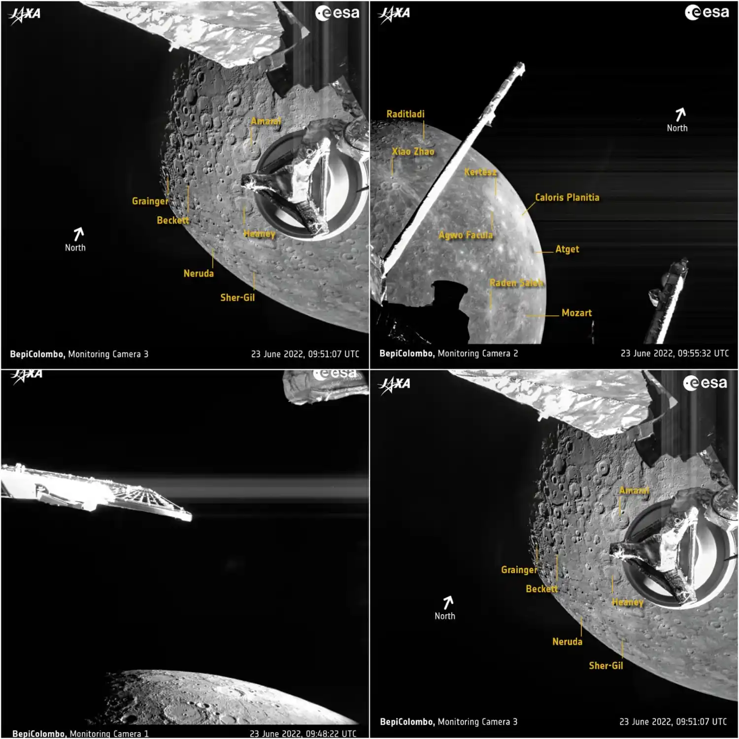 BepiColombo envía imágenes de Mercurio