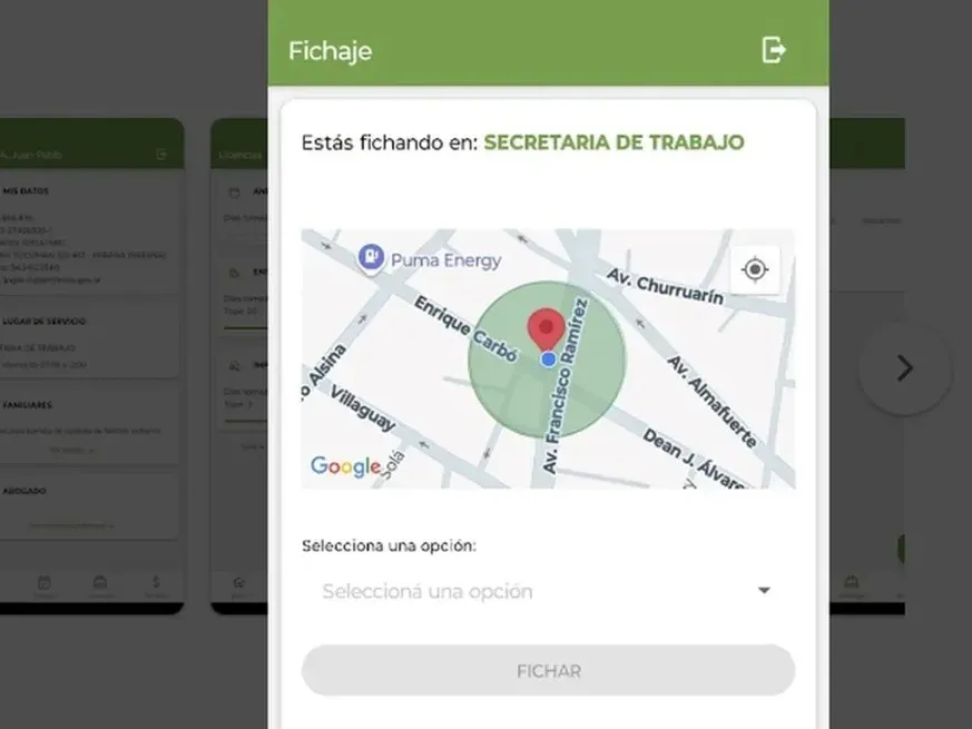 Una imagen semejante visualizan en las pantallas de sus propios celulares los empleados públicos. Gentileza