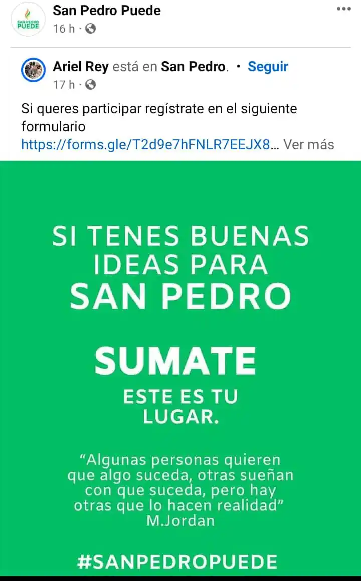 San Pedro Puede fundación Ariel Rey