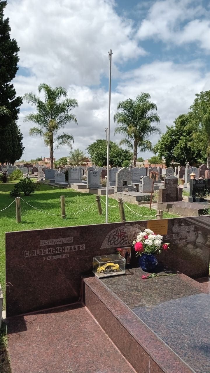 La tumba de Carlos Menem Jr.
