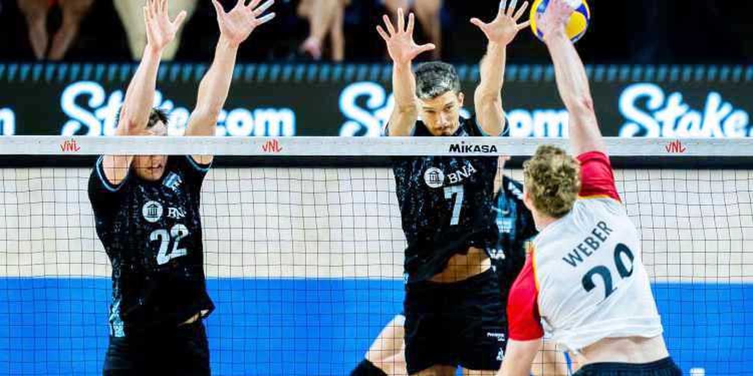 Argentina le ganó a Alemania y se
clasificó a la fase final de la VNL