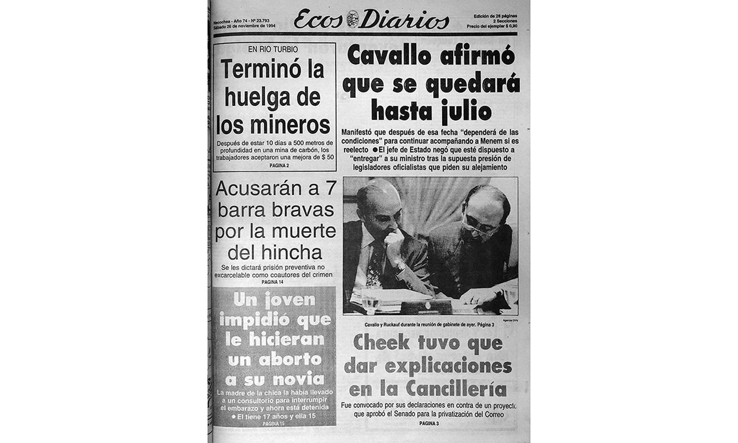 Sábado 26 de noviembre de 1994