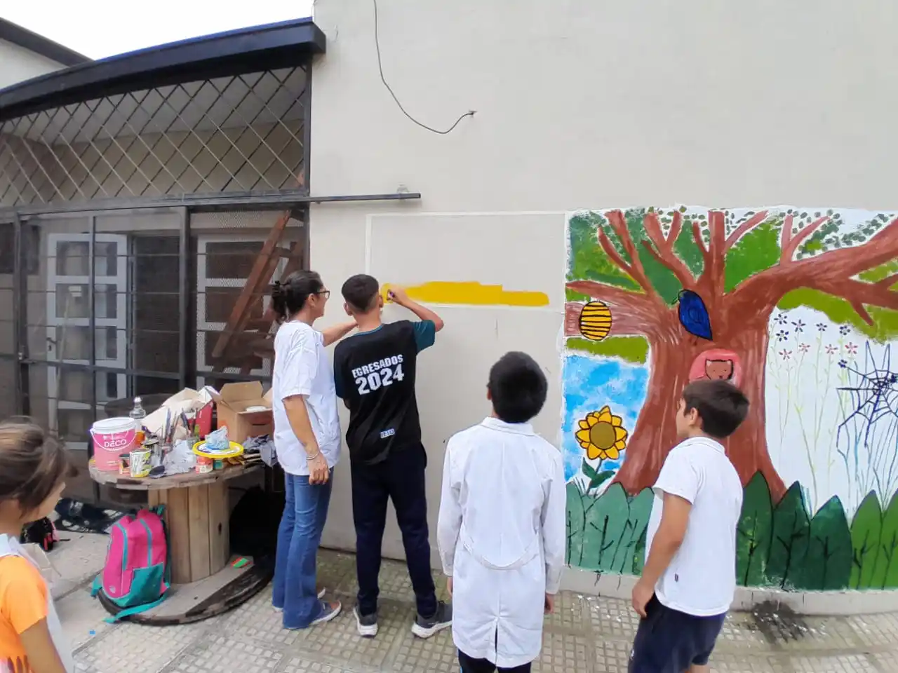 Inauguran mural sobre biodiversidad en la escuela Nº 76 Soldado Gómez