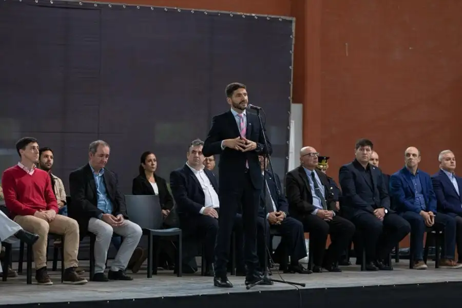 Maximiliano Pullaro en el acto de inauguración del ISP