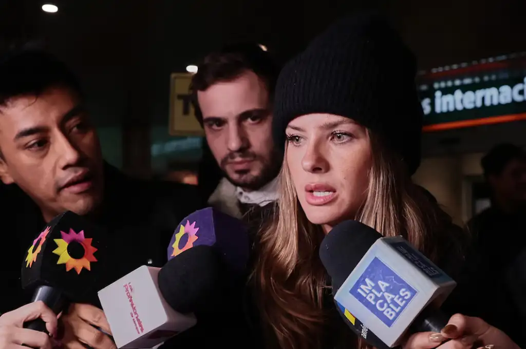 China Suárez con la prensa.