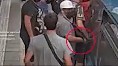 Video: intentó robar un celular en el tren y un pasajero le pegó una piña para detenerlo