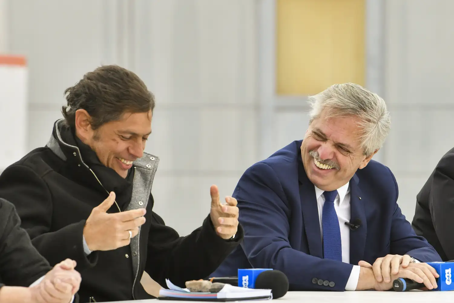 Axel Kicillof y Alberto Fernández, en Vaca Muerta.