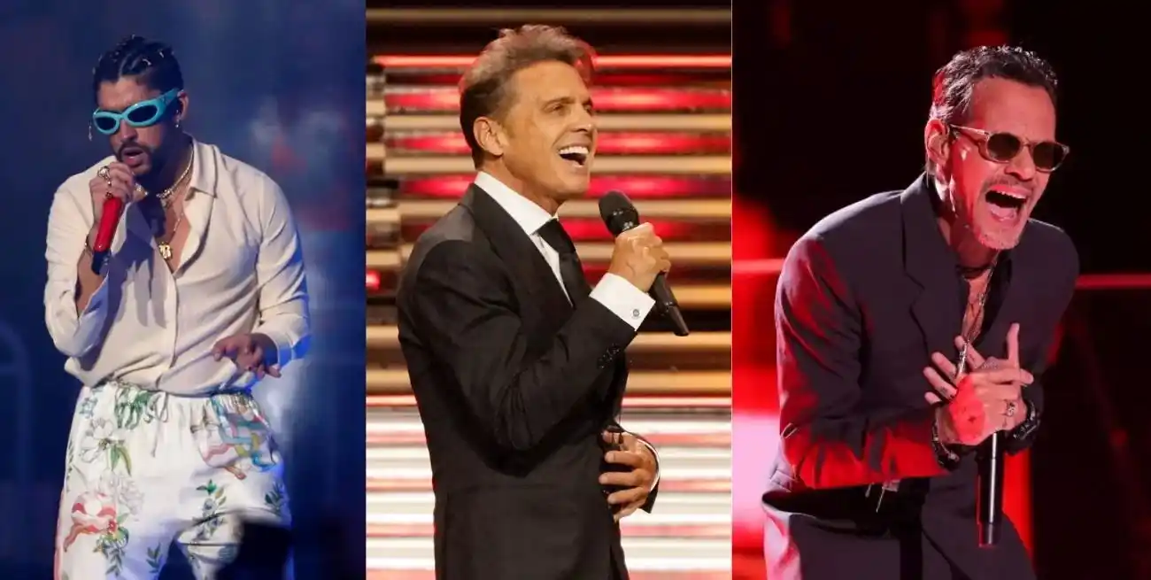 Bud Bunny, Luis Miguel y Marck Anthony, los latinos más exitosos.