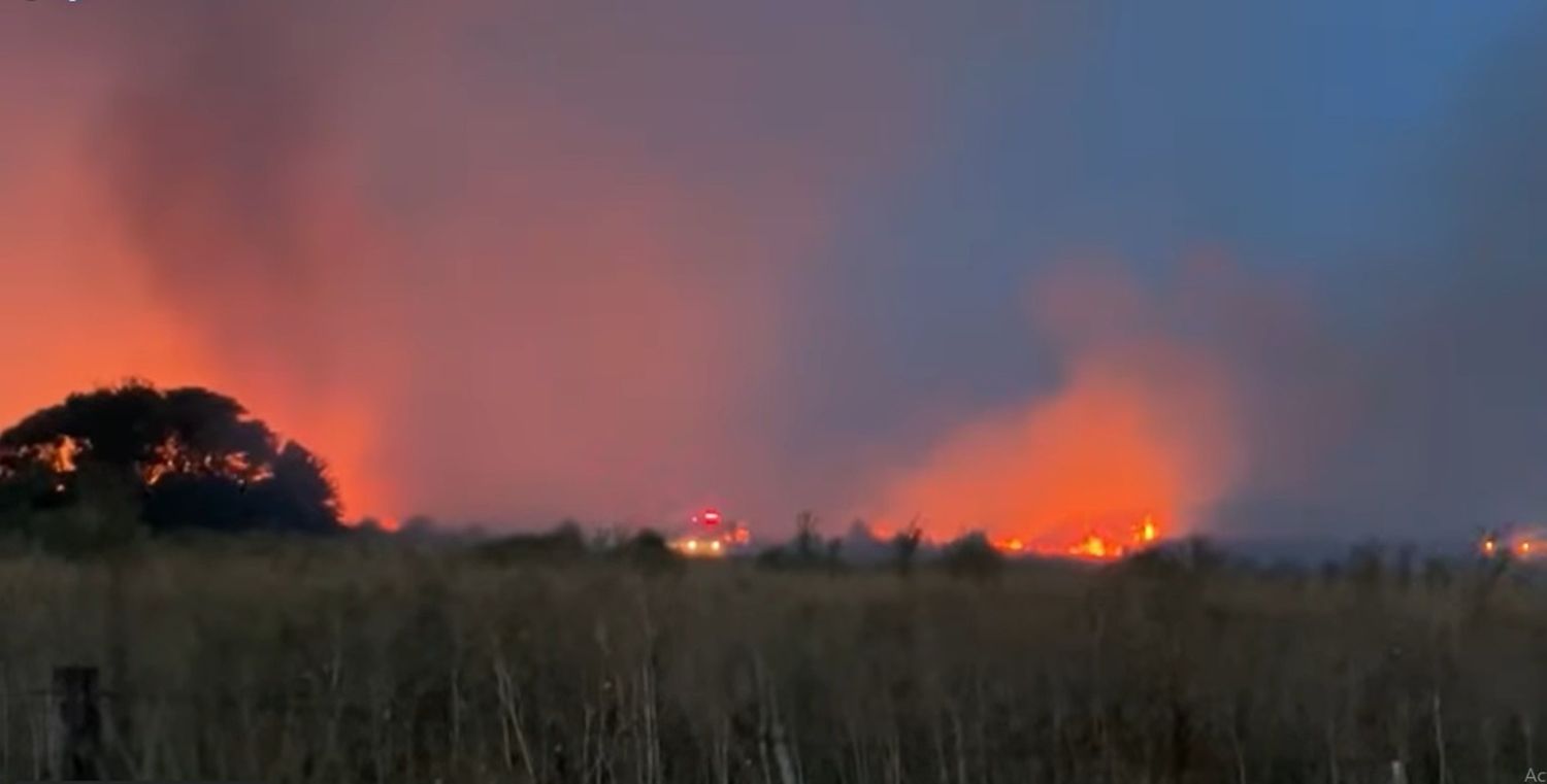 Bragado y Mechita en alerta por incendios de pastos: bomberos trabajan a contrarreloj