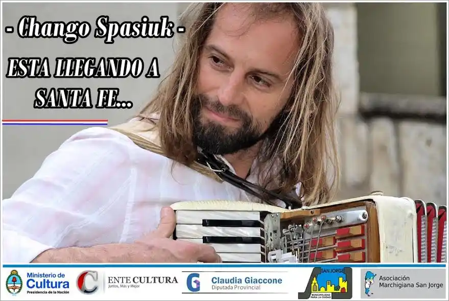 El Chango Spasiuk llega a San Jorge
