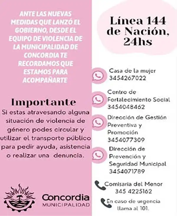 Mensaje del Equipo Municipal de Lucha contra la  Violencia de Género 