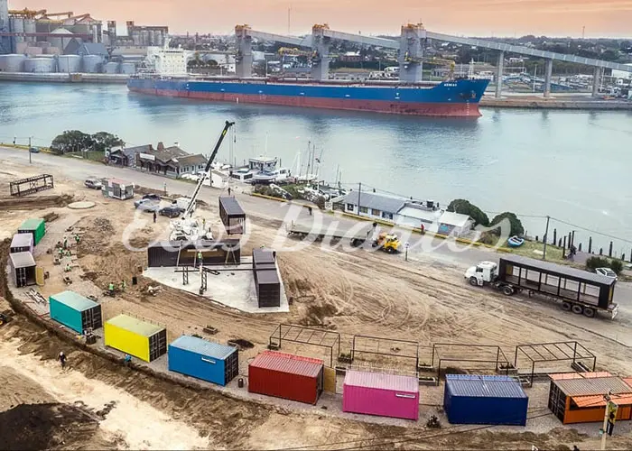Avanza el nuevo paseo gastronómico y comercial de Puerto Quequén