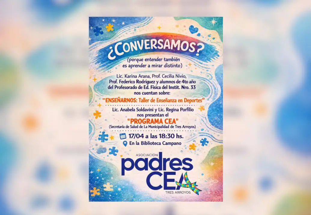 Charla abierta sobre autismo y educación en Tres Arroyos