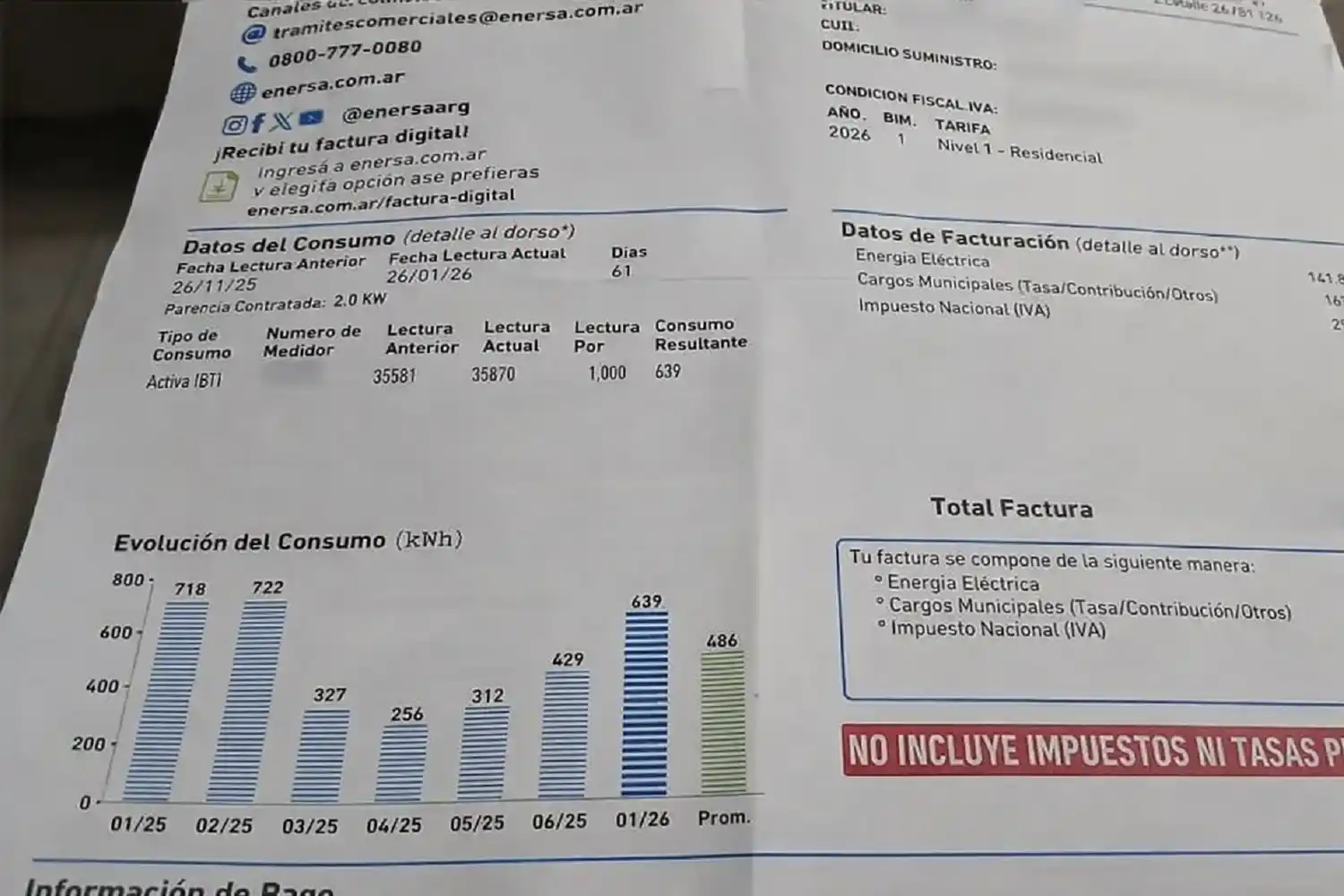 El Ente Provincial Regulador de la Energía prorrogó la suspensión de aumentos en la tarifa eléctrica