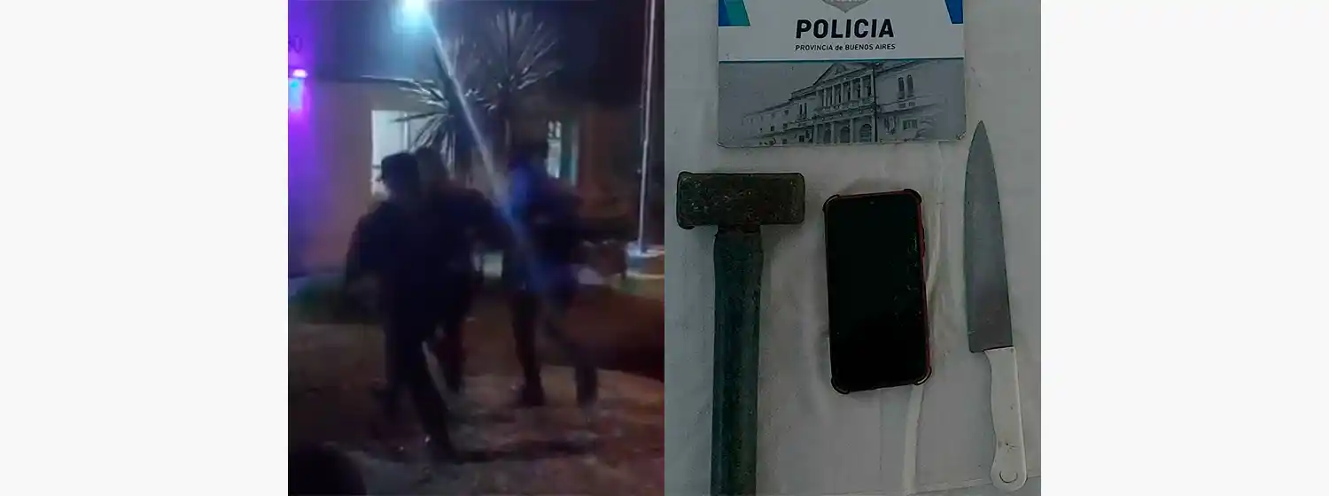 Mujer en ataque de furia: golpeó con una maza a hijo y pareja, quiso prender fuego la casa y mordió a los policías