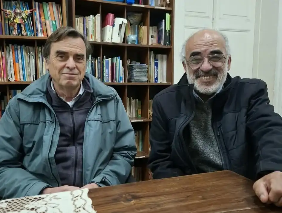 Guillermo Olivera, vicepresidente, y Gustavo Escobar, presidente del Hogar Escuela San Juan Bosco