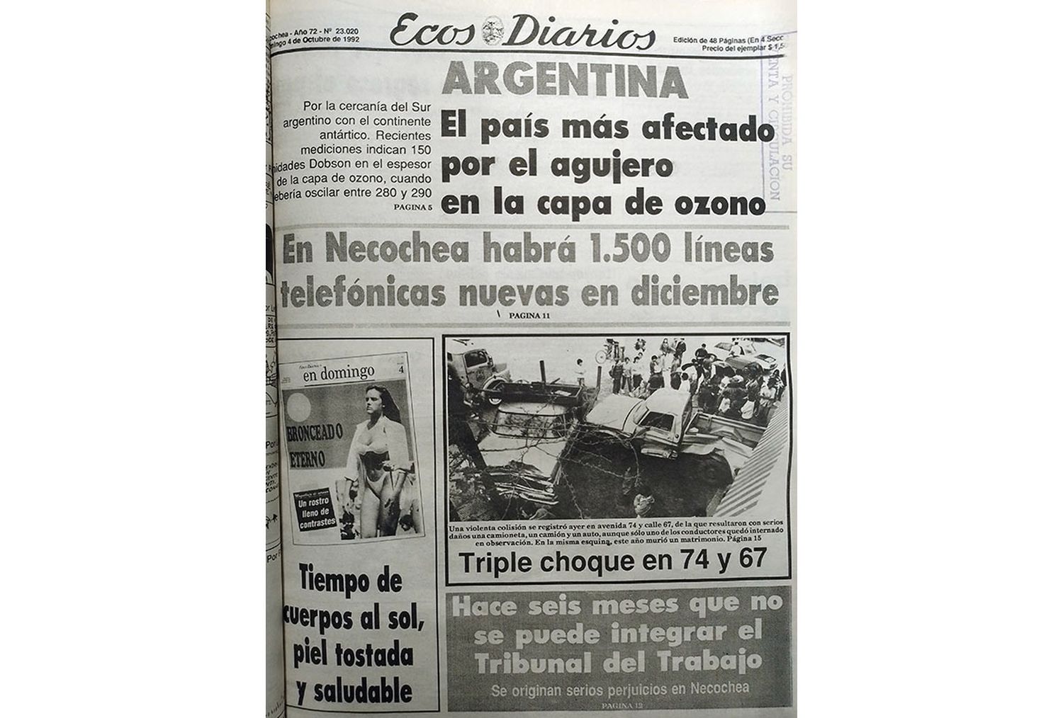 Domingo 4 de Octubre de 1992