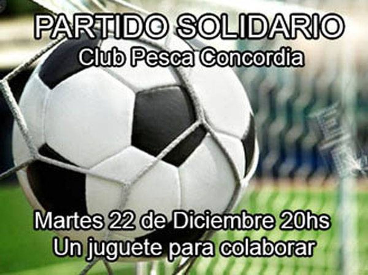 Partido solidario entre  periodistas y viejas glorias  del fútbol de Concordia