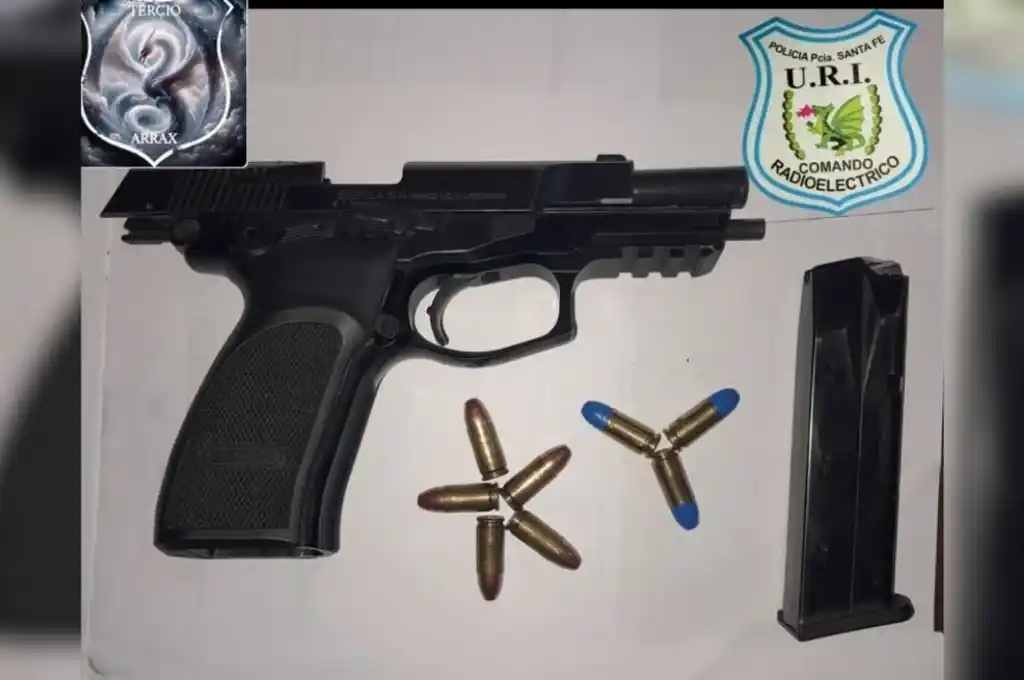 El arma de fuego secuestrada por la fiscalía.