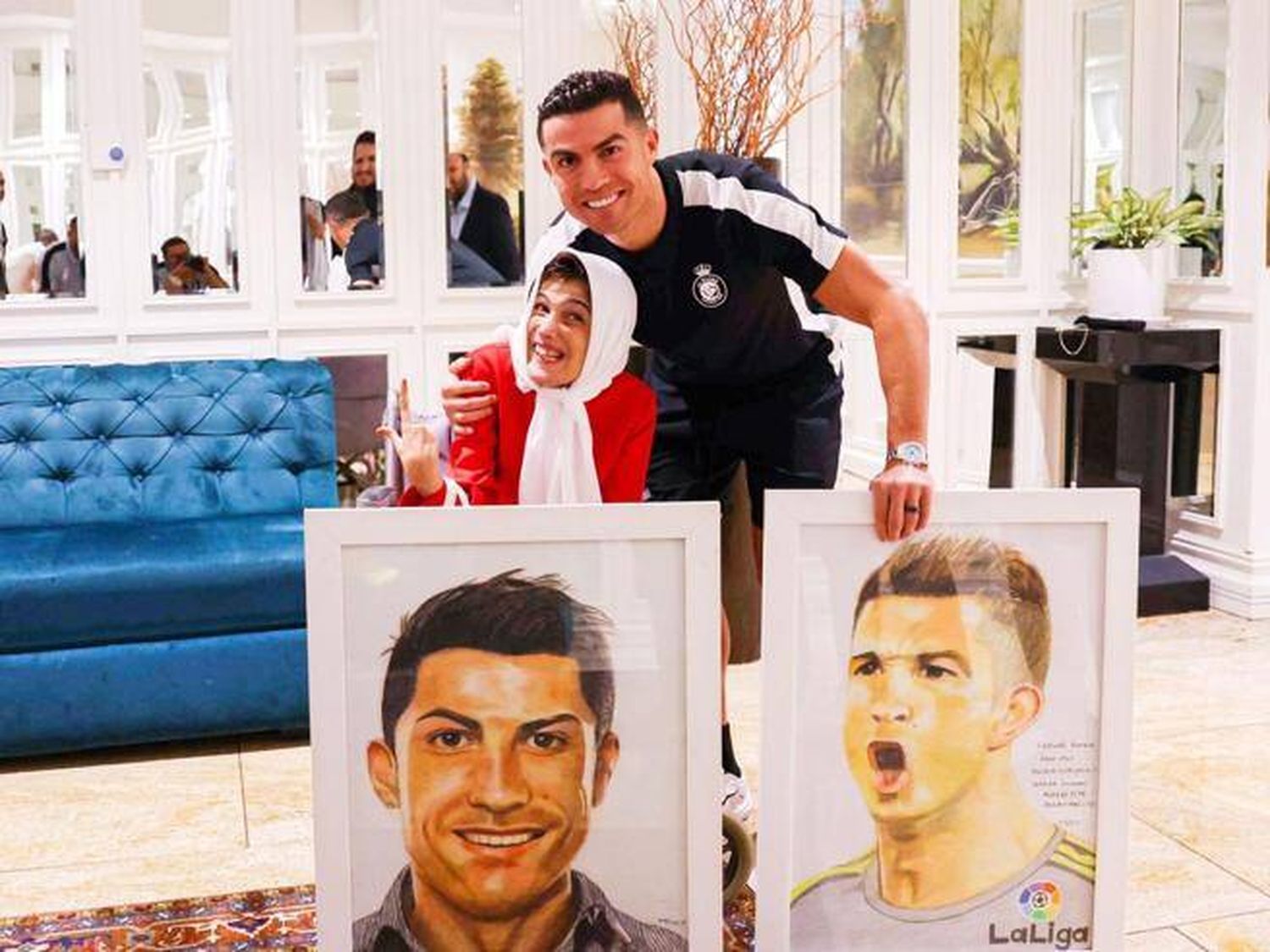 Cristiano Ronaldo junto a Fátima Hamami.