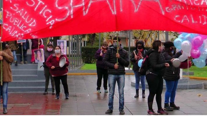 Una de las movilizaciones. En San Cayetano, para reclamar justicia por la Shaira
